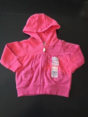 Carter's Bright Pink Hooded Zip Sweatshirt